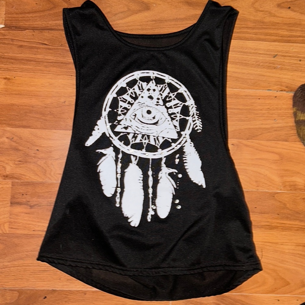 Illuminate Dreamcatcher cut off shirt.
